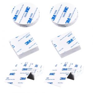 60 Pi&egrave;ces Tampon Adh&eacute;sif double face, Adhesif Double Face Extra Fort Mousse, 3M Pastille Adhesive Double Face Imperm&eacute;ables pour la Maison, Bureau, Carr&eacute; & Ronde & Rectangulaire (QUQU JIANING, neuf)