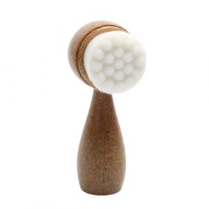 Brosse de nettoyage du visage double face, brosse de nettoyage du visage, exfoliante manuelle, brosse à poils doux pour peau sèche, support, brosse verticale pour le visage (xuaesiy, neuf)