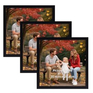 Vasemouh 3 Cadres Photos 20x20 pour Les Photos, Les Diplômes, Les Images, Cadre 20x20 Noir (SlientHill, neuf)