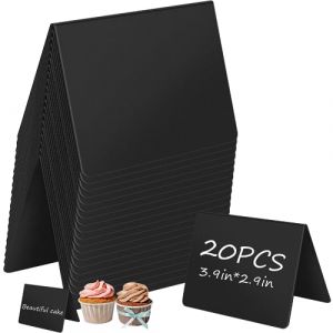 Mini Ardoise Craie en Forme de L, 20 Ardoise Restaurant, Rableau Noir Craie avec 1 Stylo, pour Mariages, F&ecirc;tes, D&eacute;corations de Table et Price Tag (V) (Starlin Store, neuf)