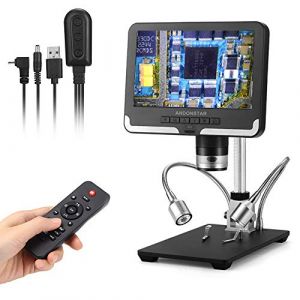 Andonstar AD206 200X Microscope Numérique 7 Pouces Affichage LCD 1080 P Loupe Numérique avec Support en Métal pour Réparation de Carte de Circuit imprimé Outils de Soudage (Andonstar digital microscope, neuf)