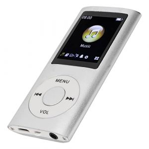 Lecteur MP3 64G, Lecteur de Musique MP3 &agrave; &eacute;cran de 1,8 Pouces pour Les &eacute;tudes Sportives, Prise en Charge MP3 WMA FLAC Ape AAC OGG et ACELP, &eacute;couteurs Inclus (Argent) (eboxer eu, neuf)