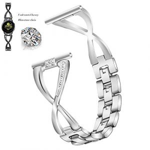 Ruentech Compatible avec Fossil Gen 4 Q Venture Hr Bracelet de rechange en acier inoxydable compatible avec Fossil Gen 4 Q Venture Hr Bracelet en m&eacute;tal pour femme (argent) (Jiuxuanshiye, neuf)