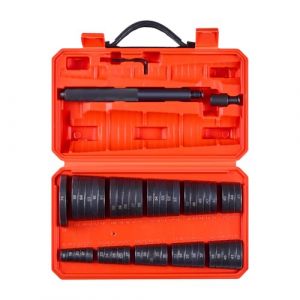 VEVOR Kit de Presse &agrave; Roulements 52 Pi&egrave;ces, Coffret d&rsquo;Outils de D&eacute;montage et de Montage de Bagues et Joints de Roulements, avec 49 Bagues et Axes de Poign&eacute;e, en Acier au Carbone, pour Entretien Auto (VEVOR Direct Store FR, neuf)
