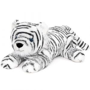 MorisMos XXL Peluche Tigre Géant, 55cm Blanc Grand Tigre Animaux en Peluche Réaliste Doux Tigre Peluches Kawaii Teddy Cadeaux pour Enfants Anniversaire Décorations (FUIYWIKE, neuf)