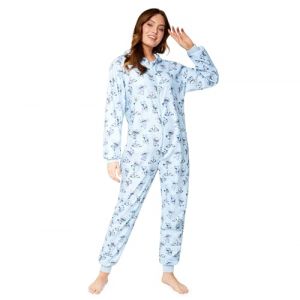 Disney Pyjama Stitch Combinaison Pyjama Femme Stitch Grenouill&egrave;re Adulte en Polaire Tailles Femme et Fille Ado S au XL (Bleu Stitch, M) (Get Trend., neuf)