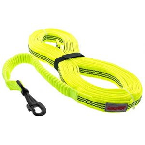 Destockage, Fin de s&eacute;rie, Longe Chien Confort- Coloris Jaune - Plate Anti-d&eacute;rapante avec &eacute;lastique (10 ML) (ESHOP CANOCONCEPT, neuf)