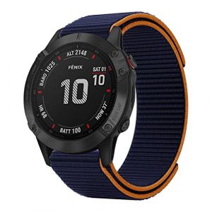 Bracelet Feinx 8 51mm/Fenix 7X/Fenix 7X Solar/Fenix 6X/Fenix 6X Pro/Fenix 5X/Fenix 5X Plus, 26mm Bracelet Sport Nylon à Séchage Rapide pour Fenix 7X Sapphire Solar/Fenix 3/Fenix 3 HR/Fenix 3 Sapphire (BEIYING, neuf)