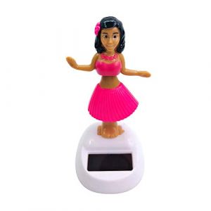 Fukamou Figurine Hawaïenne Voiture Ornement Voiture Figurine Solaire Dansante Ornement Bureau Décoration Tableau de Bord Voiture Danseuse Hawaienne Voiture Solaire Figurine Jouet (view-up, neuf)