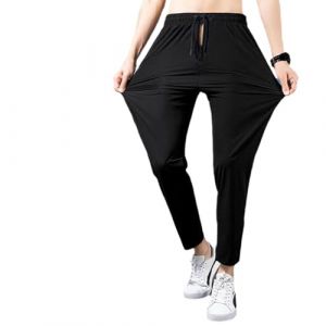 Liaeglam Pantalon de sport décontracté pour homme avec fermeture éclair invisible et entrejambe ouvert - Noir - Grande taille, Noir , 6XL (Adore House Store, neuf)