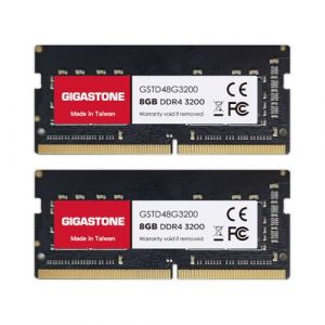 【DDR4 RAM Mise &agrave; Niveau pour Portable】 GIGASTONE 16Go Kit(2x8Go) DDR4 3200MHz(2933MHz Or 2666MHz) PC4-25600(PC4-23400/21300) CL22 1.2V SODIMM 260pin UnbuffeRouge Non ECC M&eacute;moire Haute Performance (Gigastone Pro, neuf)