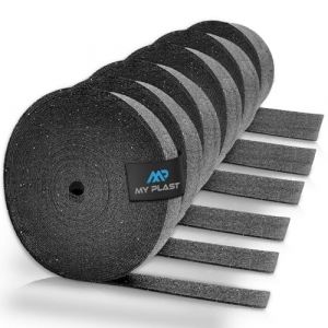 Lot de 3 rouleaux de tapis pour terrasse de 20 m - 20 m x 50 mm x 3 mm - Épaisseur : 3 mm, 6 mm, 8 mm, 10 mm, 20 mm - Plaque de soubassement en granulés de caoutchouc - Tapis de protection robuste (techno-plast, neuf)