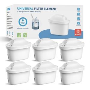 WaterJingYi Filtre &agrave; eau de rechange pour bouilloire Brita&reg; Marella&reg; - Cartouches filtrantes &agrave; eau compatibles avec Maxtra+&reg; Plus Maxtra Pro&reg; All-in-1, r&eacute;duit les TDS, les impuret&eacute;s (6) (WaterJingYi, neuf)