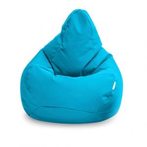 Loft 25 – Pouf poire pour gamer, pour extérieur et intérieur, résistant à l’eau, design ergonomique pour le soutien du corps, durable et confortable (pouf, turquoise) (Loft 25 FR, neuf)