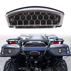 LOKLISUM Feu Arri&egrave;re Moto 12V, Feu de Plaque D'immatriculation Homologu&eacute; E24, 21 LED Feu Stop Moto Universels Compatible avec ATV Quads Scooter Street Bike Cruiser Cafe Racer Dirt Bike (HOISUM, neuf)