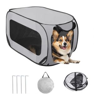 Enclos pliable pour chien, tissu Oxford imperméable, pour animaux de compagnie, enclos portable pour l'intérieur et l'extérieur, pour petits chats, chiens, cage (YUANPU-UK, neuf)