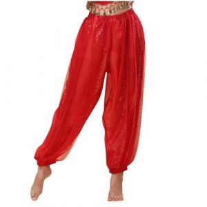 Costume de danse orientale pour femmes pantalon lanterne - Costume de danseuse professionnelle de carnaval - Costume de Bollywood indien et arabe (shanlun, neuf)