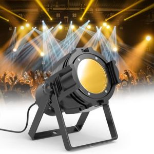 PUZILOZA 80W Par LED COB Projecteur, DMX Lumière disco avec 3 blanc froid/chaud stroboscope, éclairage de scène DJ avec ventilateur intégré pour Noël, église, concerts, mariages, théâtre, fêtes (XUANHUANG-EU, neuf)