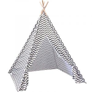 Benebomo Teepe Tente pour Enfants, Tente de Jeu Pliable pour Enfants, Tipi Tente de Jeux Enfant,cabane Enfant intérieur extérieur, 43 * 43 * 55in (Rayure) (Sunfunny, neuf)