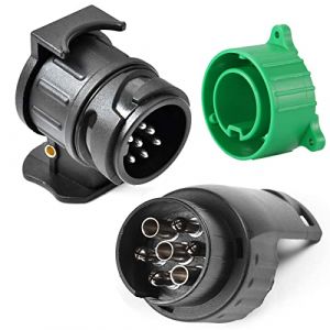 DARKGUARD Adaptateur de Remorque 7 Broches vers 13 Broches et Adaptateur Prise Remorque 13Broches vers 7Broches et Prise de Stationnement pour Prises 13 Broches,Voitur Fiche Attelage Prise Caravane (DARKGUARD, neuf)