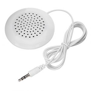 Mini enceinte d'oreiller de 3,5 mm, haut-parleur portable de bricolage pour CD portable de t&eacute;l&eacute;phone MP3 - Blanc (Voshowylor, neuf)