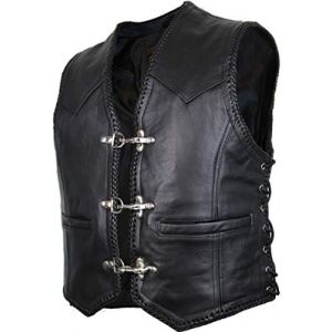 Cuir Biker Gilet (2XL) (MDM LEDERHAUS, neuf)