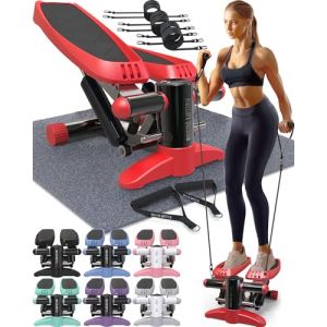 Mini Stepper et Appareil d’Escalade Nordic Lifting – avec Bandes de Résistance et Pédales Antidérapantes – Structure Robuste avec Une Capacité de Charge de 150 kg – Écran LCD (Nordic Quality UK, neuf)