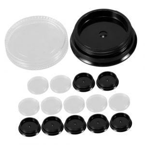 VICASKY 8pièces Petit Pot Plastique à Paillettes Pour Ongles Pot Rond Vide Étui Vide Plastique De Rangement Réutilisable (Belicious Helper, neuf)
