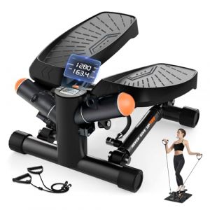 Stepper - Mini Stepper De Course à RéSistance RéGlable avec Tapis De Course Et éCran Intelligent, Fitness Appartement, Capacité De Charge De 150 Kg (GOQELK, neuf)