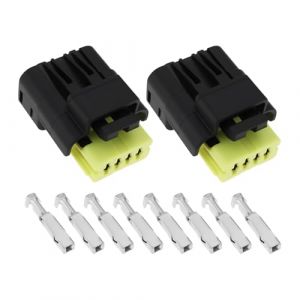 OTOTEC 2 Pi&egrave;ces Connecteur de Capteur de R&eacute;servoir de Pompe &agrave; Carburant 4 Broches avec Bornes 8201348602 Compatible avec Renault (Flashice, neuf)