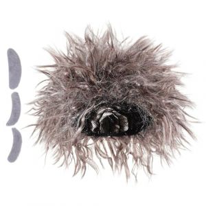 Gatuida Perruque Scientifique Folle avec Moustache et Sourcils Accessoire Costume Vieil Homme Marron pour Gar&ccedil;on Fille et Adultes Halloween Cosplay et F&ecirc;tes (Brandon Zou, neuf)