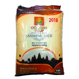 Riz Cambodge parfumé au Jasmin de qualité premium - Marque Golden Tulip - Cambodge (Sac de 5KG, 10KG ou 18KG) (18KG) (Fimilla Market, neuf)