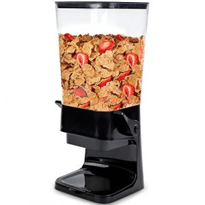 Tokokimo Distributeur Cereales, Ne Broie Pas les C&eacute;r&eacute;ales Lors de la Distribution, Distributeur de Petit Dejeuner pour Bonbons, Noix, Haricots, Granola, Grande Capacit&eacute; de 5,5 L (Noir, Lot de 1) (Yuanqin, neuf)