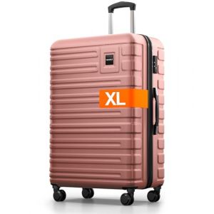 Travely Valise en Polycarbonate, Taille XL, 77 cm, Volume intérieur 100 L, Dimensions 158 cm, Valise à Coque Rigide très Robuste avec roulettes Souples et Serrure TSA, Valises, Valises à roulettes (Travely, neuf)