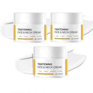 Cr&egrave;me raffermissante pour le cou aux peptides et au r&eacute;tinol - Cr&egrave;me raffermissante pour le visage et le cou - Lifte la peau rel&acirc;ch&eacute;e, lisse les rides et ridules, hydratant anti-&acirc;ge (3pcs) (henanluoyi, neuf)