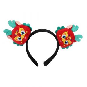 Watreketal Serre-t&ecirc;te dragon en peluche pour enfants pour femme, accessoire de f&ecirc;te, cosplay pour adulte, femme, adolescente, fille, costume d'animal de dragon chinois (SEAxie, neuf)