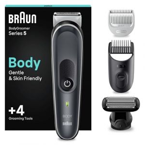 Braun Tondeuse Electrique Homme Series 5 5370 Pour Le Corps, Con&ccedil;u Pour Un Rasage Int&eacute;gral Du Torse, Aine, Jambes, Etanche Et Sans Fil, Avec 2 Sabots Pour Zones Sensibles, 100 Min D'autonomie (Brickwinkel, neuf)