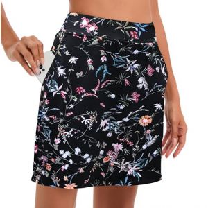Timuspo Jupe-short de tennis pour femmes avec short int&eacute;gr&eacute;, jupe-short courte avec poches, &eacute;t&eacute;, jupe-short de sport pour golf, randonn&eacute;e, course, cyclisme, XXL (ZZYH, neuf)