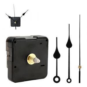 Kit de Mecanisme Horloge Murale, Mécanisme Horloge Silencieux Quartz axe 16 mm, 55x55x32mm avec Aiguilles pour Réparation d'Horloges Murales, Pièces Rechange Horlogerie Compatible avec Cadrans (16 MM) (pingdingshanxiaoyaoshangmaoyouxiangongsi, neuf)