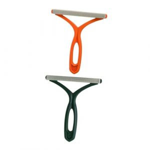 VANZACK Éliminateur De Laine D'animaux Brosse Absorbante Pour Poils D'animaux Outil Nettoyant Anti-peluches Matière Solide Lot De 2 Pièces Vert Foncé Orange Foncé Pour Vêtements Canapé Voiture (Theo Lian, neuf)