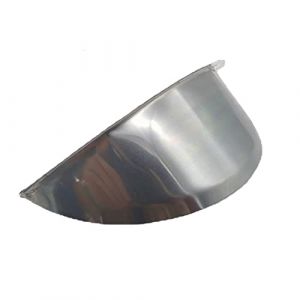 1 visi&egrave;re de phare de moto universelle en m&eacute;tal chrom&eacute;, lampe avant de moto, couvercle &eacute;tanche, lentille pour Honda Yamaha Kawasaki Harley (Yecnecty Motor, neuf)