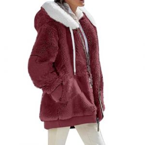 G&eacute;n&eacute;rique Veste Chaude Femme Winter Polaires Running Grande Taille Manteau Chaud Mouton Chaud Automne Teddy Randonn&eacute;e Bouclette Pull Polaire Laine Manches Blouson Femme Hiver L (pitawdk, neuf)