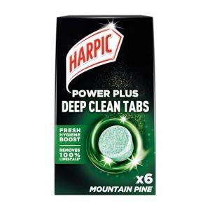 Harpic Power Plus Lot de 6 tablettes de nettoyage en profondeur pour toilettes Pin de montagne Nettoyage en profondeur sans frotter &Eacute;limine 100% du calcaire (Winware, neuf)