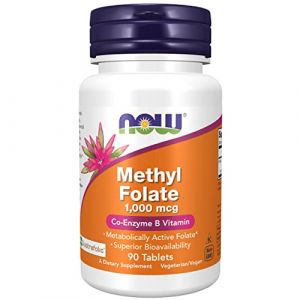 Now Foods, Methyl Folate (Acide Folique), 1.000 mcg, 90 Comprimés végétaliens, Testé en Laboratoire, Vitamine B9, Sans Gluten, Sans Soja, Végétarien (NaturProdukte, neuf)