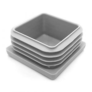 Enkotrade Bouchon &agrave; lamelles gris pour tube carr&eacute;, couvercle de tube en poly&eacute;thyl&egrave;ne de haute qualit&eacute;, bouchons, bouchons d'extr&eacute;mit&eacute;, capuchons | Bouchon de tube carr&eacute; (21, 60 x 60 mm) (Enkotrade, neuf)
