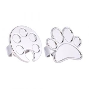 Hohopeti 2 pi&egrave;ces Palette de M&eacute;lange pour Ongles Argent Plateau D&eacute;coratif Multi-usage pour Manucure Palette Dessin Ongles Douce et L&eacute;g&egrave;re Support Cr&eacute;atif pour Couleurs Nail Art pour Salon (Orcchid, neuf)