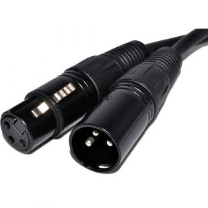 Pulse XLR Microphone Mâle vers Femelle l'audio câble Noir 0,3 m 30 cm [0.3 mètre/0,3m] (kenable ltd, neuf)