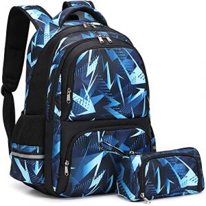 Kimwadalh Sac &agrave; Dos Pour &eacute;cole Coll&egrave;ge Sac a Dos Scolaire pour Garcon Cartable Enfant Teens Backpack (Shinetone, neuf)