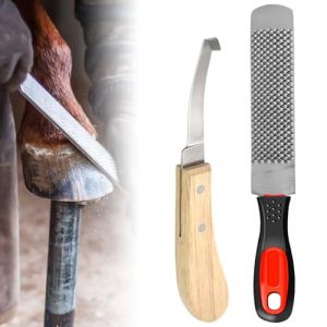 8 Pouces Lime À Sabots Cheval, Outils De Maréchal-Ferrant, Râpe Sabot en Acier Au Carbone, Soins des Sabots pour Chevaux, Râpe À Sabot De Cheval, Lime en Fer À Cheval Double, pour Chevaux Et Ânes (CEANNA, neuf)