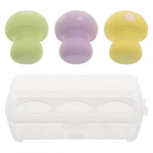 VILLFUL Lot de 3 &Eacute;ponges &agrave; Maquillage Champignon &Eacute;ponge &agrave; Maquillage Double Usage Humide et Sec Coussin Cor&eacute;en Doux en Mousse Expansible au Contact de L&rsquo;Eau pour Fond de Teint et (WANHALA, neuf)